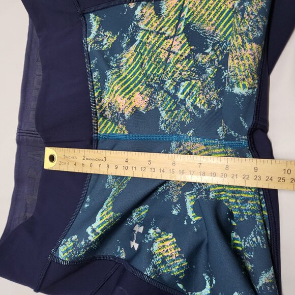 Under Armour Leggings Womens Large Heat Gear Compression Abstract Print Crop - Picture 16 of 16